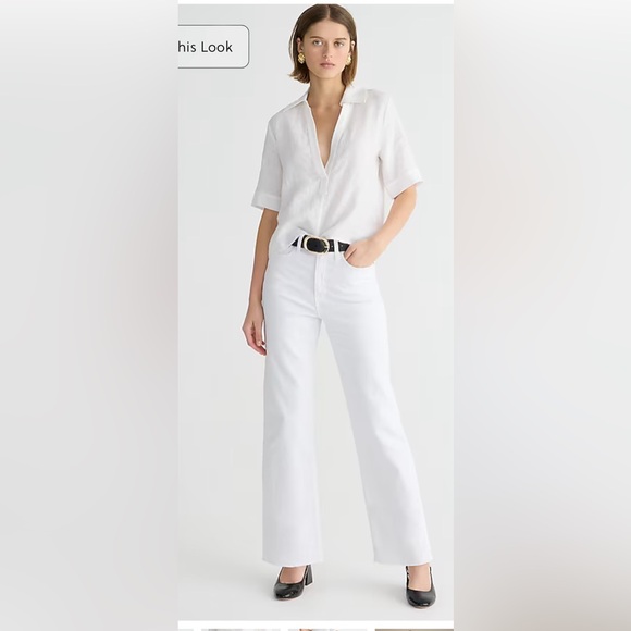 J.Crew Slim wide-leg jean in white wash | size 27 - Picture 1 of 10